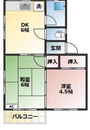 井上アパートの間取り画像