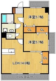 リバージュ中井の間取り画像