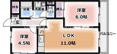 ポポロタカヒロの間取り画像