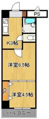 ギャラン南小倉の間取り画像