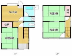 矢可部貸家の間取り画像