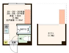 ハーモニーテラス江原町Ⅱの間取り画像