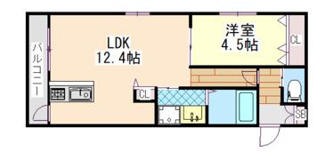 HCフラッツ国玉ガーデンⅠの間取り画像