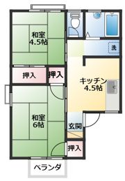 ハイツ水越 Bの間取り画像