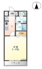 メルヴェーユ新成Aの間取り画像