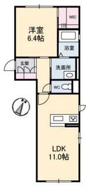 シャーメゾンソレイユ庭瀬の間取り画像