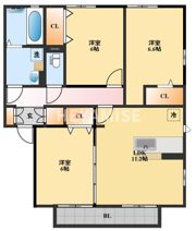 ハルブラッサムA棟の間取り画像