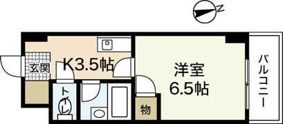 ソレイユ平和大通りの間取り画像