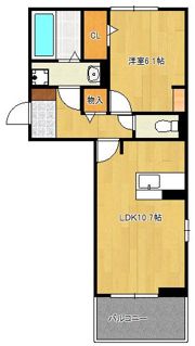 elegant palace横代北の間取り画像