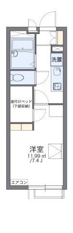 レオパレスウッドタウンの間取り画像