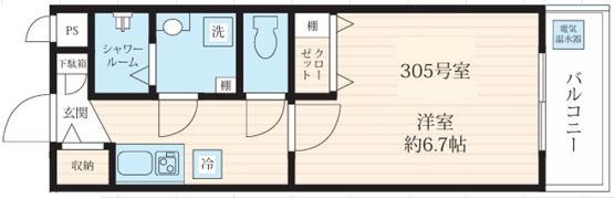 フォセット高砂の間取り画像