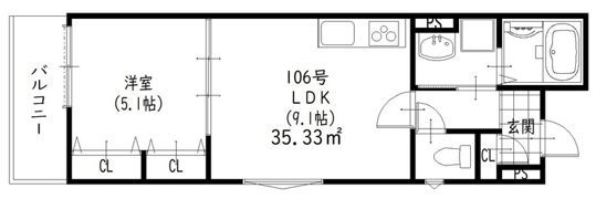 ラモーナ福町の間取り画像
