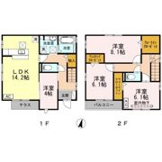 和合町戸建貸家 Aの間取り画像