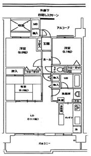 パティオタワー大宮の間取り画像