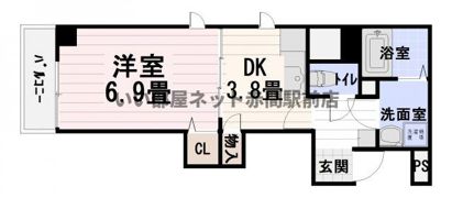 ベルドール赤間の間取り画像