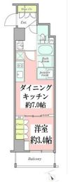 クレストコート新宿山吹町の間取り画像