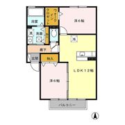 リビングタウン入野 Aの間取り画像