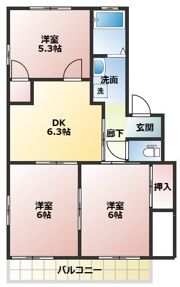 ハイライズK C棟の間取り画像