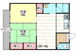 橋本アパートB棟の間取り画像