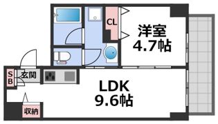 グランガーデン足代新町の間取り画像