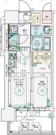 エステムコート難波WEST-SIDEⅨレデントの間取り画像