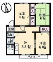 サンビレッジ高松 K棟の間取り画像