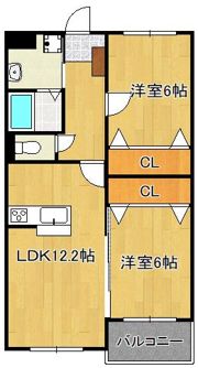 ブランボヌール小倉の間取り画像