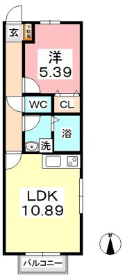 クレモンポイント Bの間取り画像