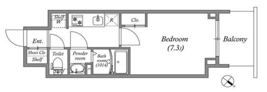 GENOVIA神戸湊川公園の間取り画像