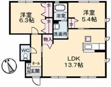 ウィンド ハウス A棟の間取り画像