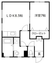 ハイウッド美野島の間取り画像