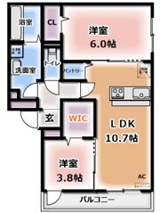 シャン・ド・フルールB棟の間取り画像
