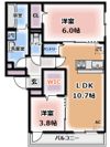 シャン・ド・フルールB棟の間取り画像