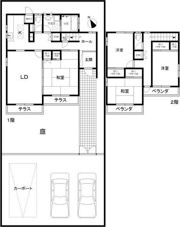 昭和区元宮町4-30貸家の間取り画像