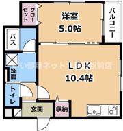 ウォグノォつきのわの間取り画像