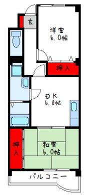 グランディール東山の間取り画像