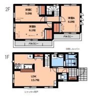 小川町1丁目戸建賃貸住宅の間取り画像