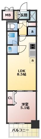 シティカレント新大阪の間取り画像