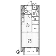 アスリート江坂Ⅱ番館の間取り画像