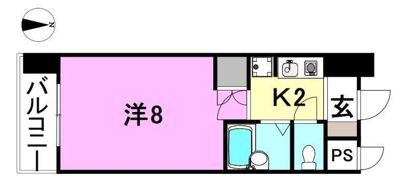 ラッキー西一万ハイツの間取り画像