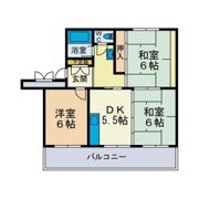 スカイハイツ秦Bの間取り画像