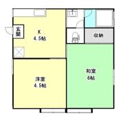 南輝コーポ東棟の間取り画像