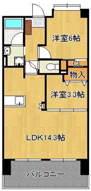 オークランドアサート小倉の間取り画像