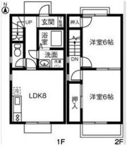 DUPLEX 国王Ⅰ Aの間取り画像