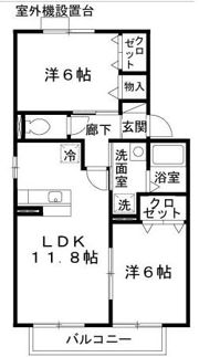 豊岡市幸町 ラ・ピュールメゾンC棟の間取り画像