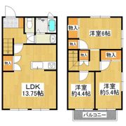 ベルヴィSEN B棟の間取り画像