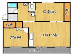 ヴィラナリー中間II 5号棟の間取り画像