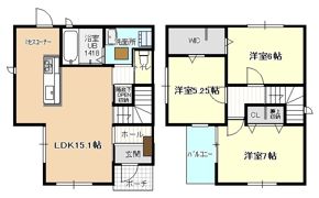 春岡1－22KODATEXⅣD棟の間取り画像