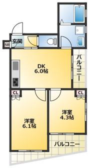 エスポワール西が丘の間取り画像