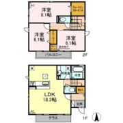 D-room平井 B棟の間取り画像